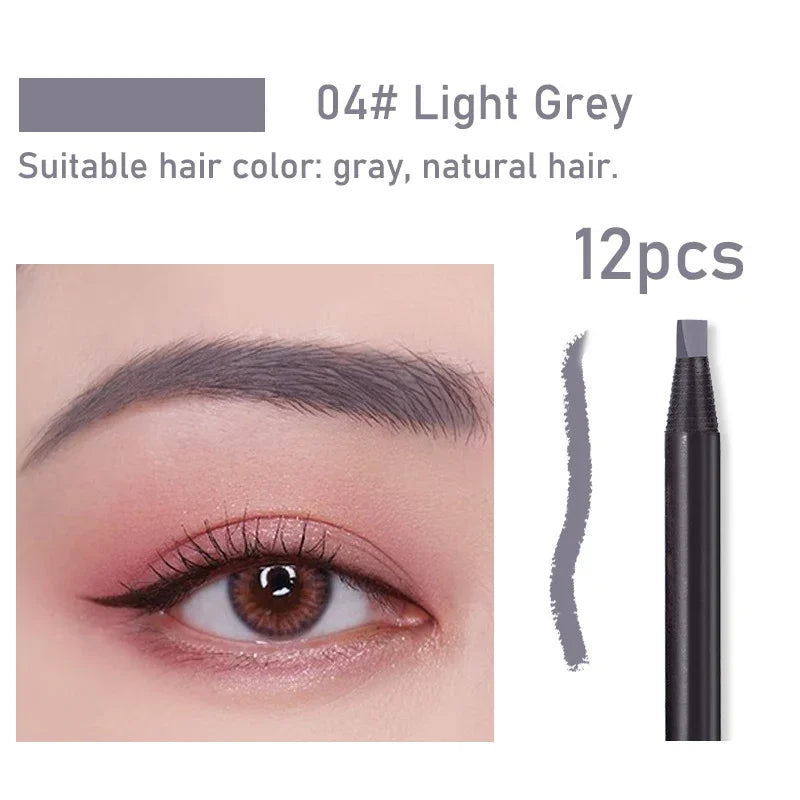 HAOZHUANG  Waterproof Long Lasting Eyebrow Pencils with Soft Brush Eyebrows Makeup Tool Permanent Makeup Tattoo Accessories