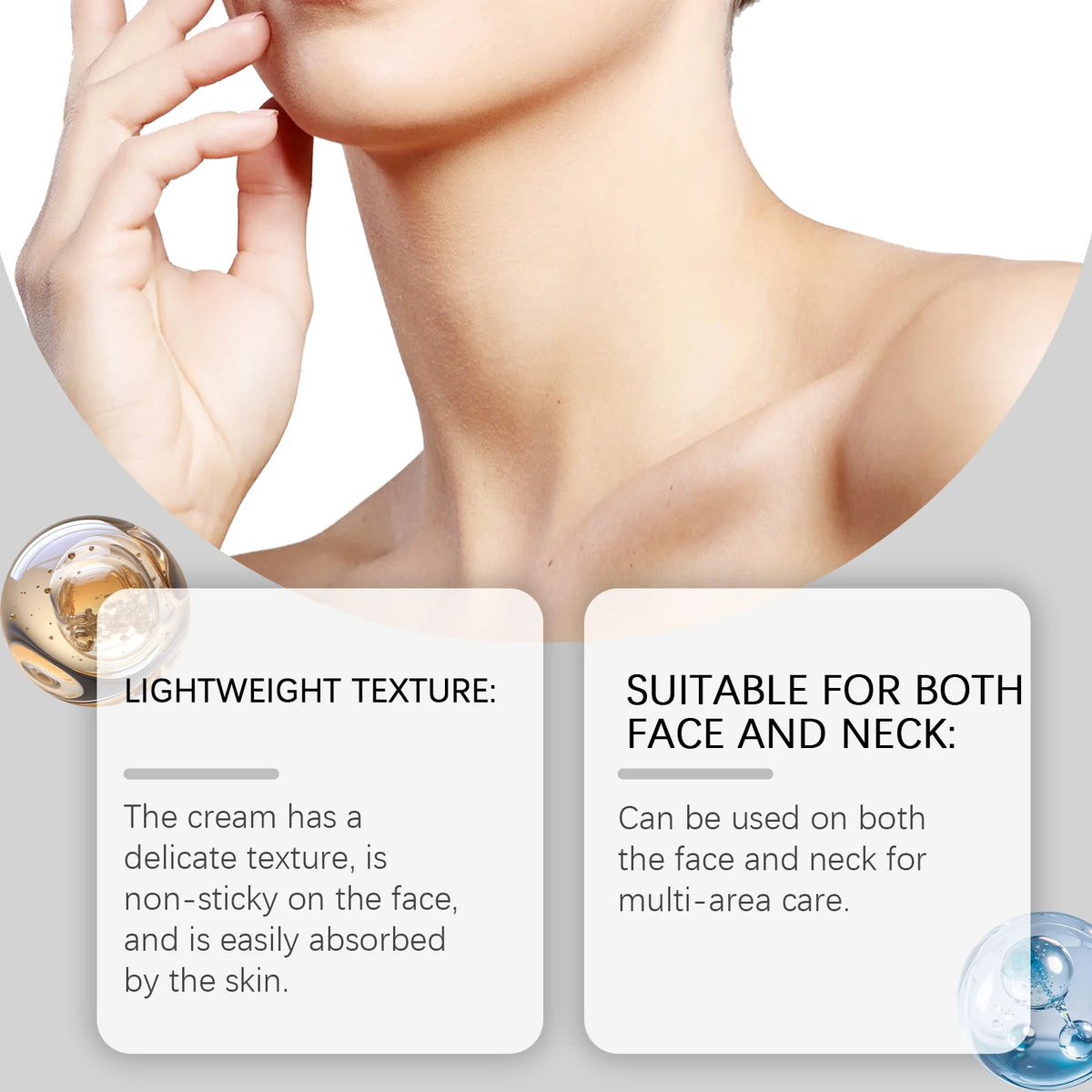 Viareline 3D Lifting Cream, Face & Neck Firming Moisturizer, Improve Skin Elasticity Anti-Aging Daily Facial Cream 50g