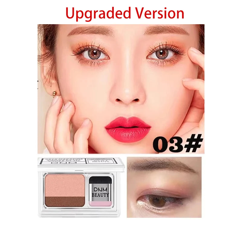 Two-color Matte Eye Shadow Double Small Box Lazy Eye Shadow  Easy to Carry Eyeshadow Tray Professional Women's Cosmetics