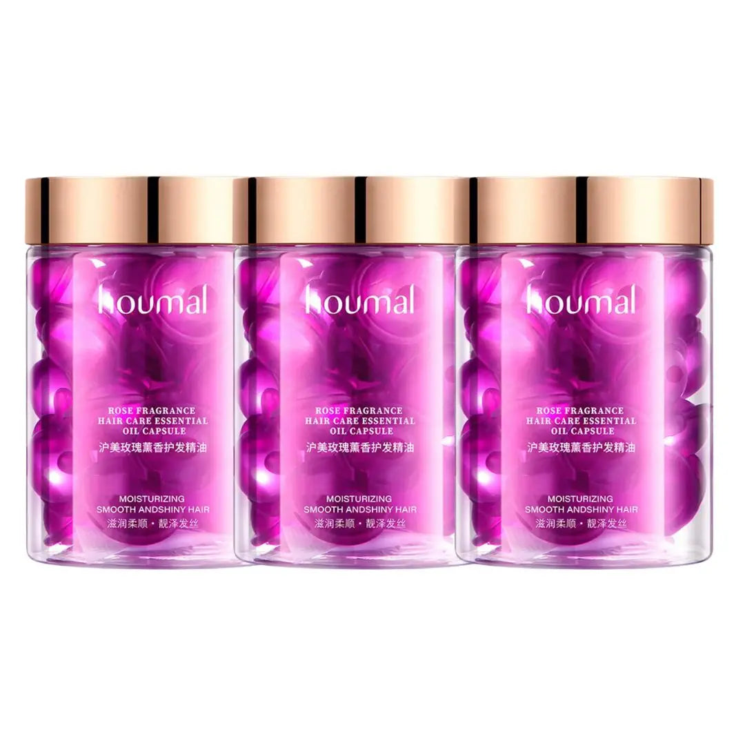Hair Styling Serum for Frizzy & Dry Hair Rose Essence Oil Capsules  Leave-in Anti Frizz Conditioner Repairs Dry, Damaged Hair
