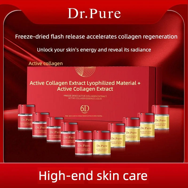 Bio-Active Collagen Freeze-Dried Powder Essence lotion Fade Fine Lines Facial Moisturizing Anti Aging Firming Skin Care