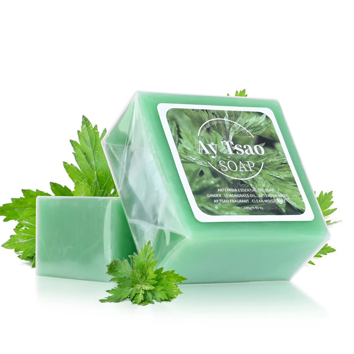 B+Artemisia Plant Essential Oil Soap Containing Lemongrass Essential Oil and Ginger Oil Deeply Cleanses and Moisturizes the Skin