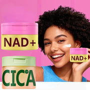Complete Skin Care Kit - Centella Asiatica Polishing Pads & NAD+ Anti-Aging Cream, Improve Elasticity, Brighten & Moisturizing