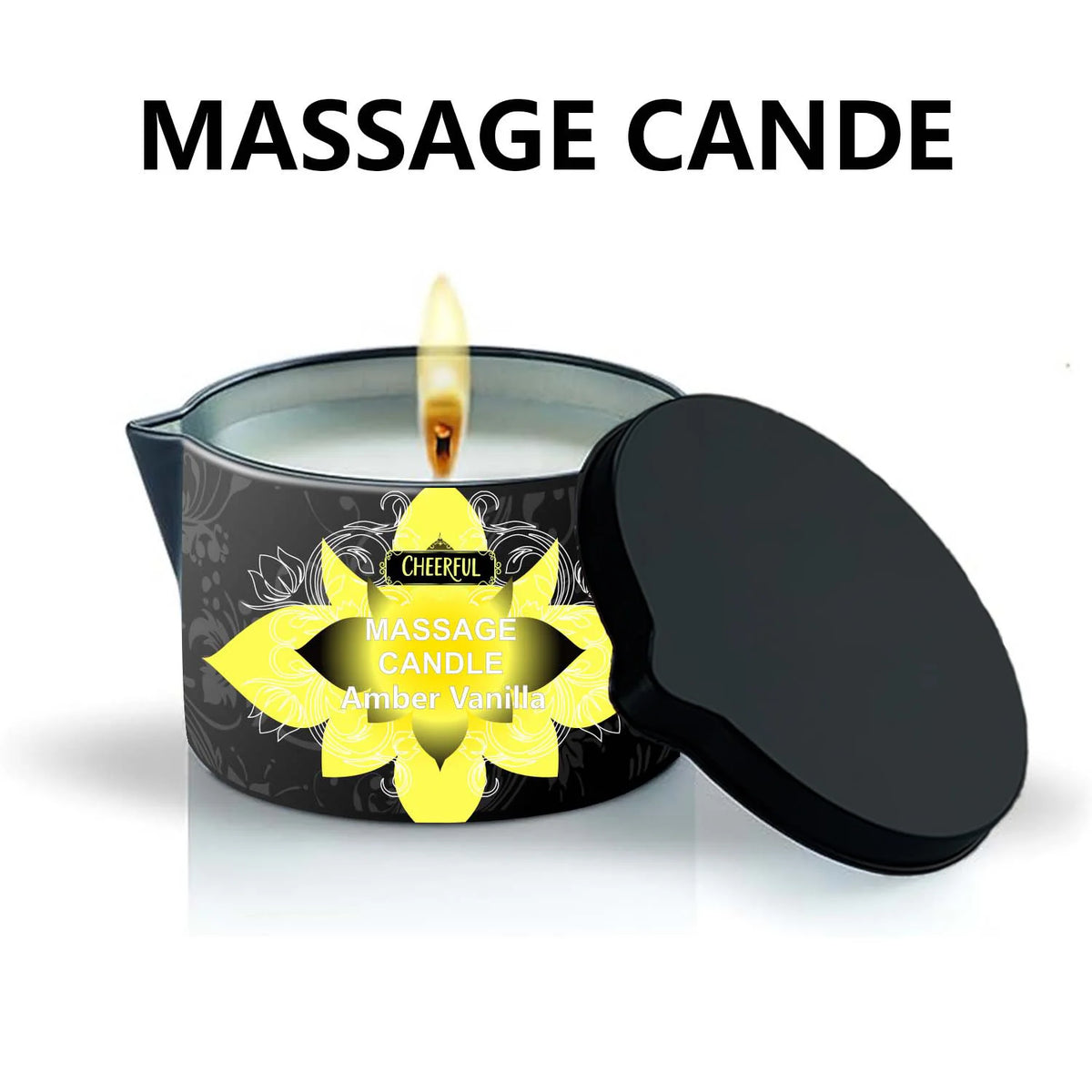 1PC Massage Oil Candles，Luxury Aromatherapy Candles，for Stress Relief and Skin Moisturizing，SM Product Scented Candle Body Oil