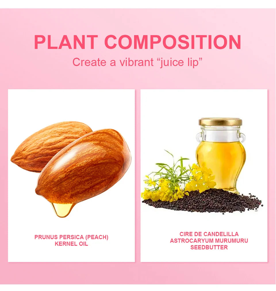 Moisturizing Lip Glow Blam Liquid Lip Gel Mask Reduce Lip Line Remove Dead Skin Peach Grape Lip Gloss Lips Care Product 10g