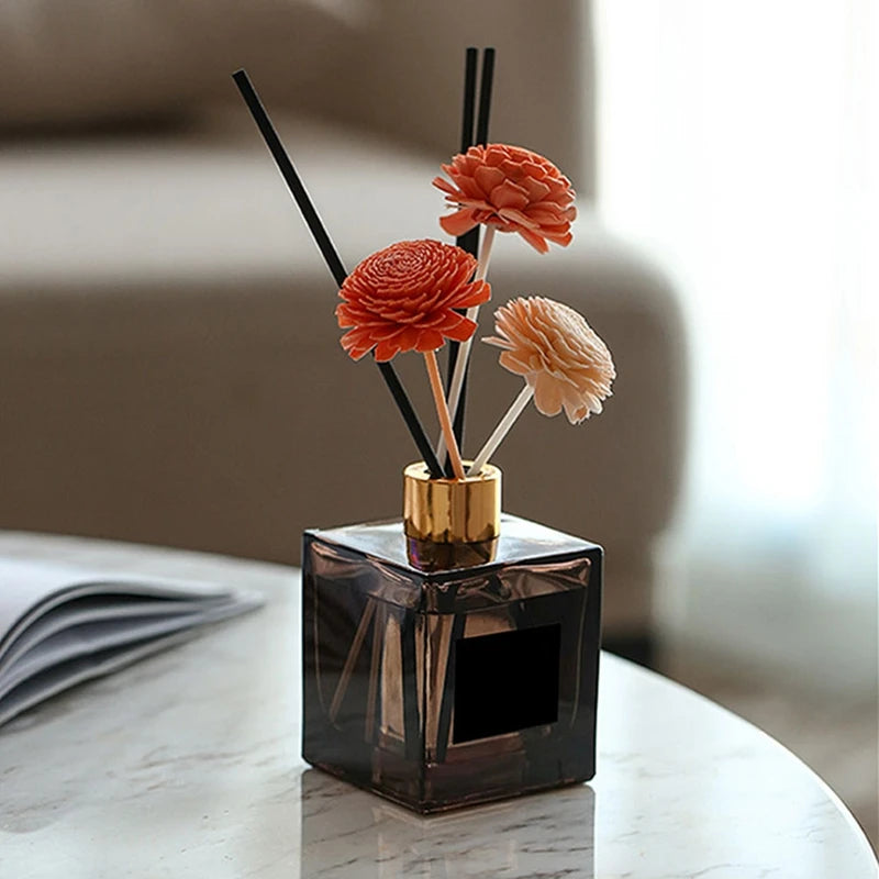 50ml Flameless Home Fragrance Room Perfume Liquid Air Freshener Reed Diffuser Home Decor Square Bottle Aromatherapy Diffuser