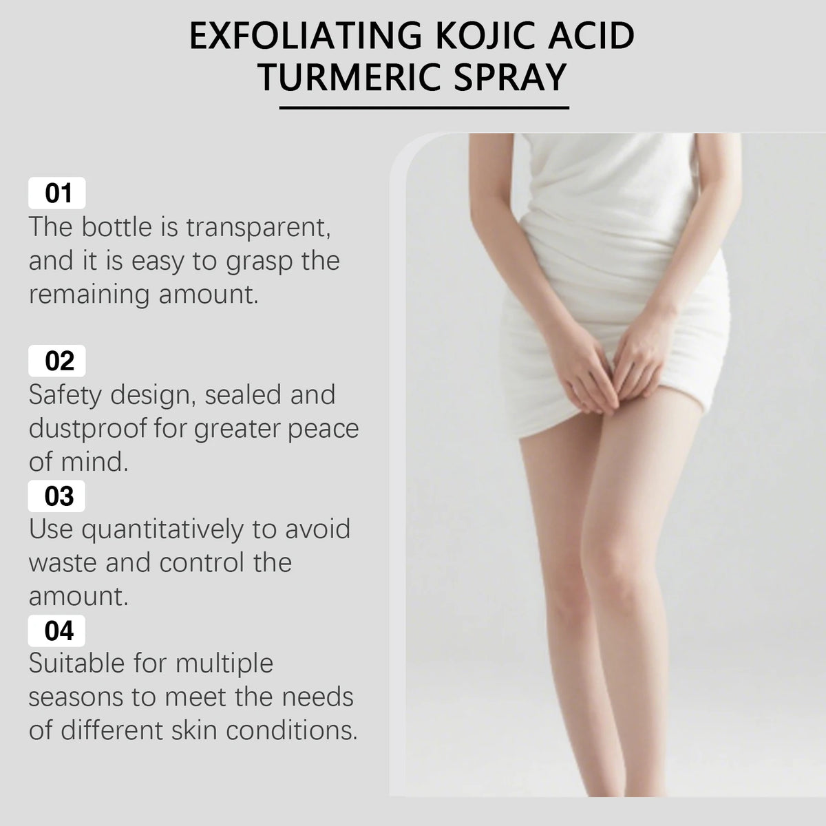 Kojic Acid Turmeric Spray and Serum Keratin Care Exfoliating Peeling Solution Nourishing Hydrating Skin Care Firmness