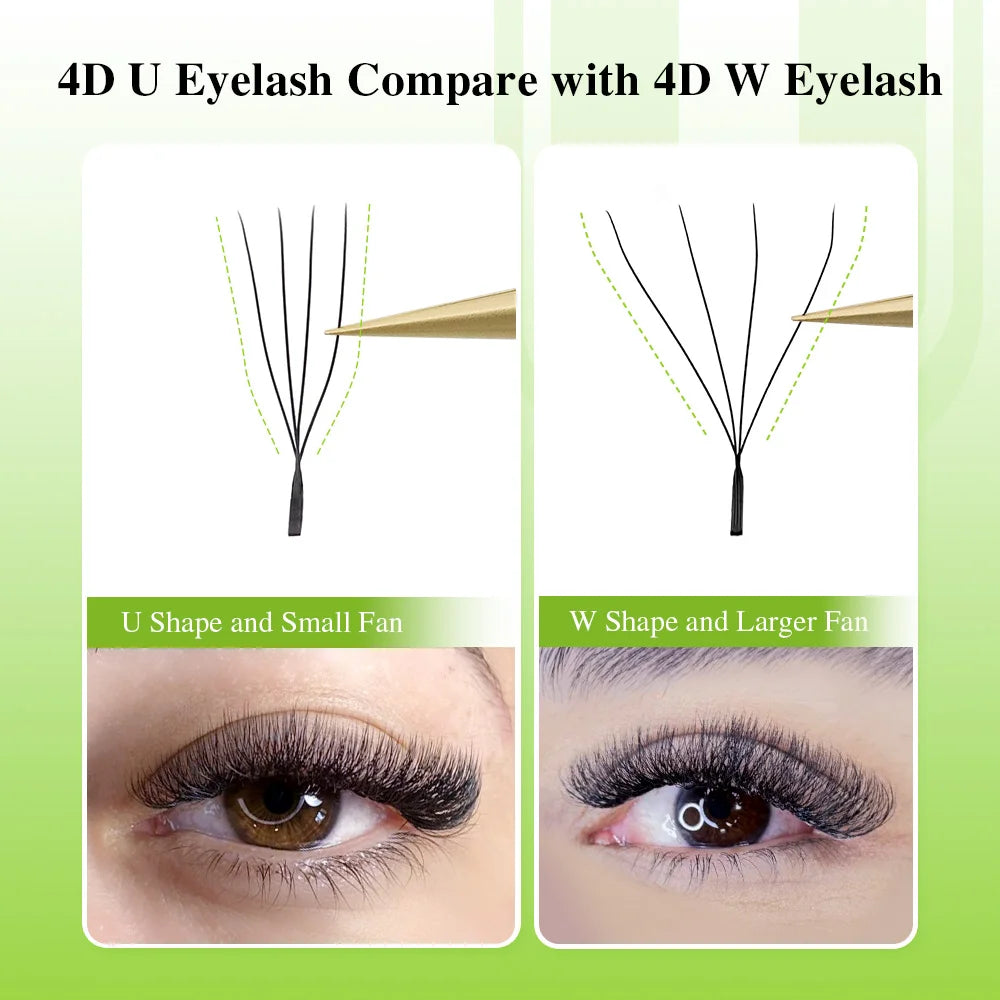 NAGARAKU U-Shaped 3D 4D 5D Lashes Extensions Natural Soft U Lashes Premium Mink Brazilian Cilios Mink False Eyelashes