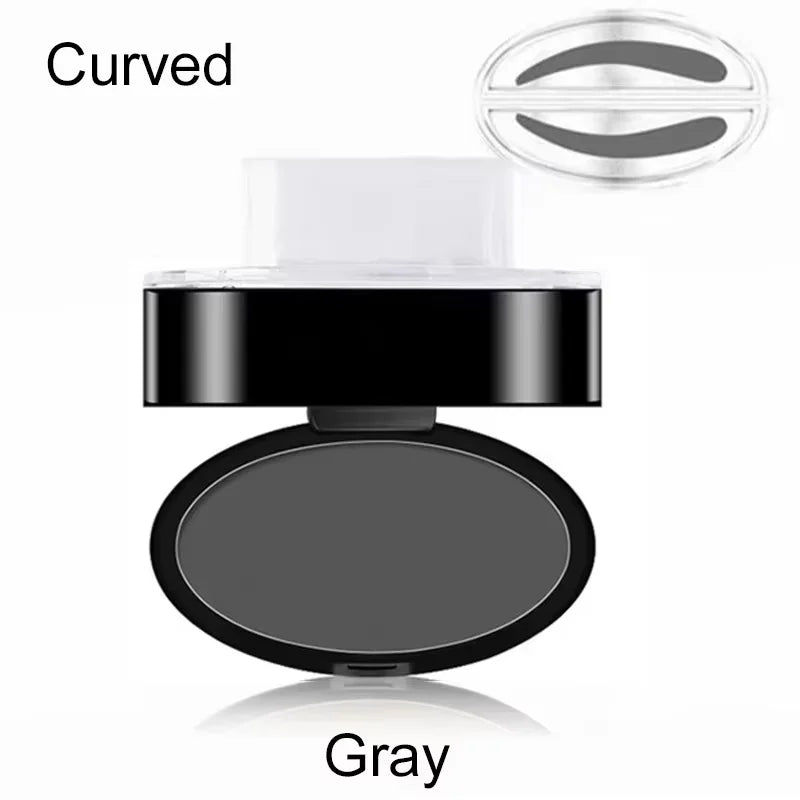Natural Arched Eyebrow Powder Stamp Quick Makeup Brow Stamps Waterproof Powder Palette for Eyebrows Eye Brow Tint Makeup Tools