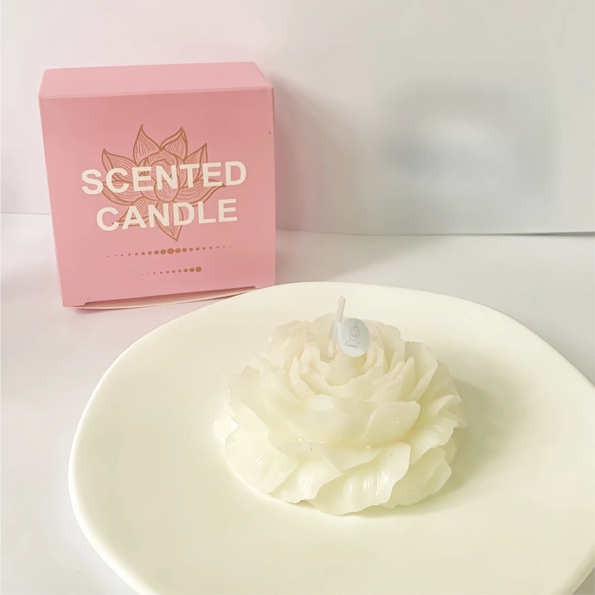 3D Peony Aromatherapy Candle - Creative Flower Shape, Wedding Decor Gifts Box & Valentine's Day Scented Souvenir Ornament