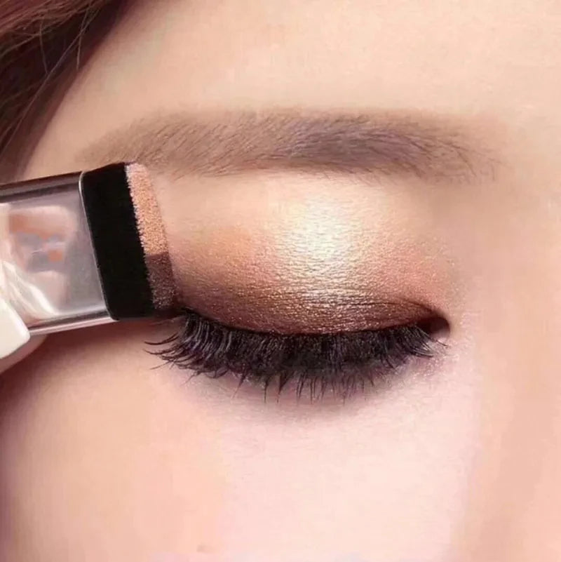 Two-color Matte Eye Shadow Double Small Box Lazy Eye Shadow  Easy to Carry Eyeshadow Tray Professional Women's Cosmetics