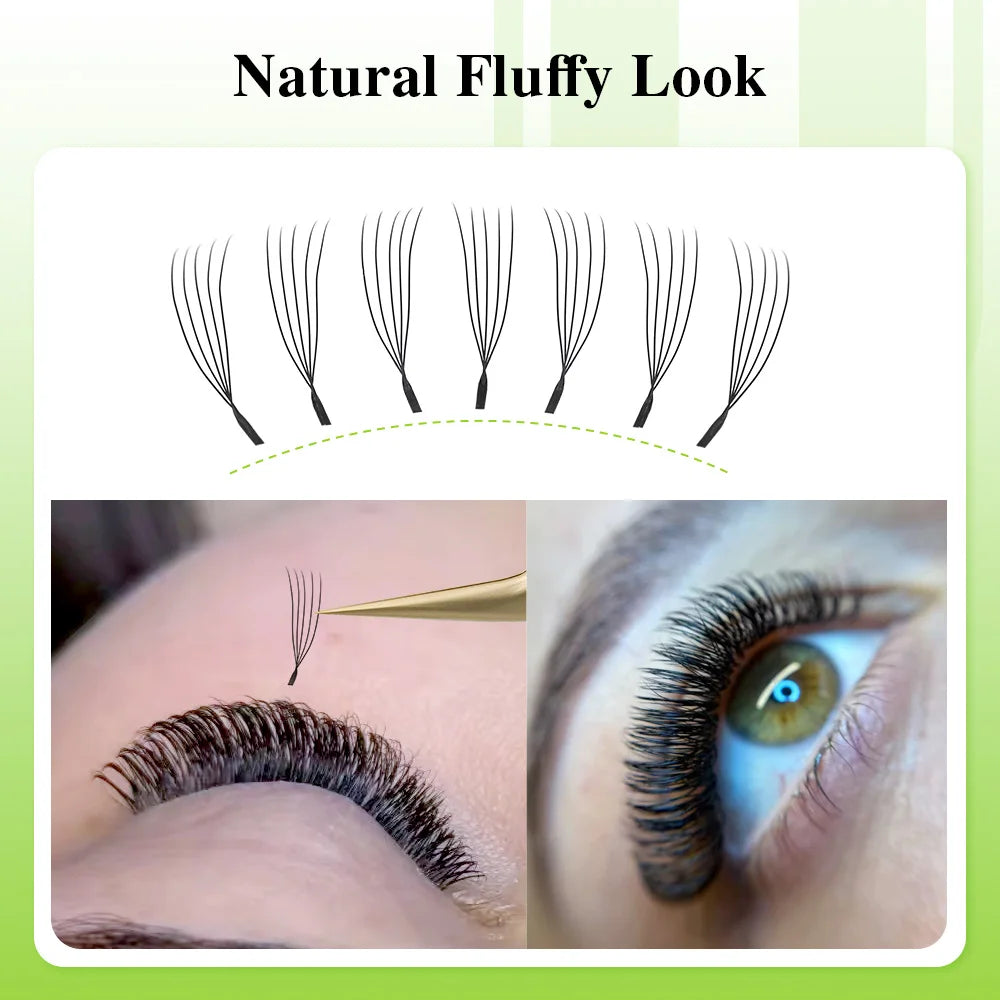 NAGARAKU U-Shaped 3D 4D 5D Lashes Extensions Natural Soft U Lashes Premium Mink Brazilian Cilios Mink False Eyelashes