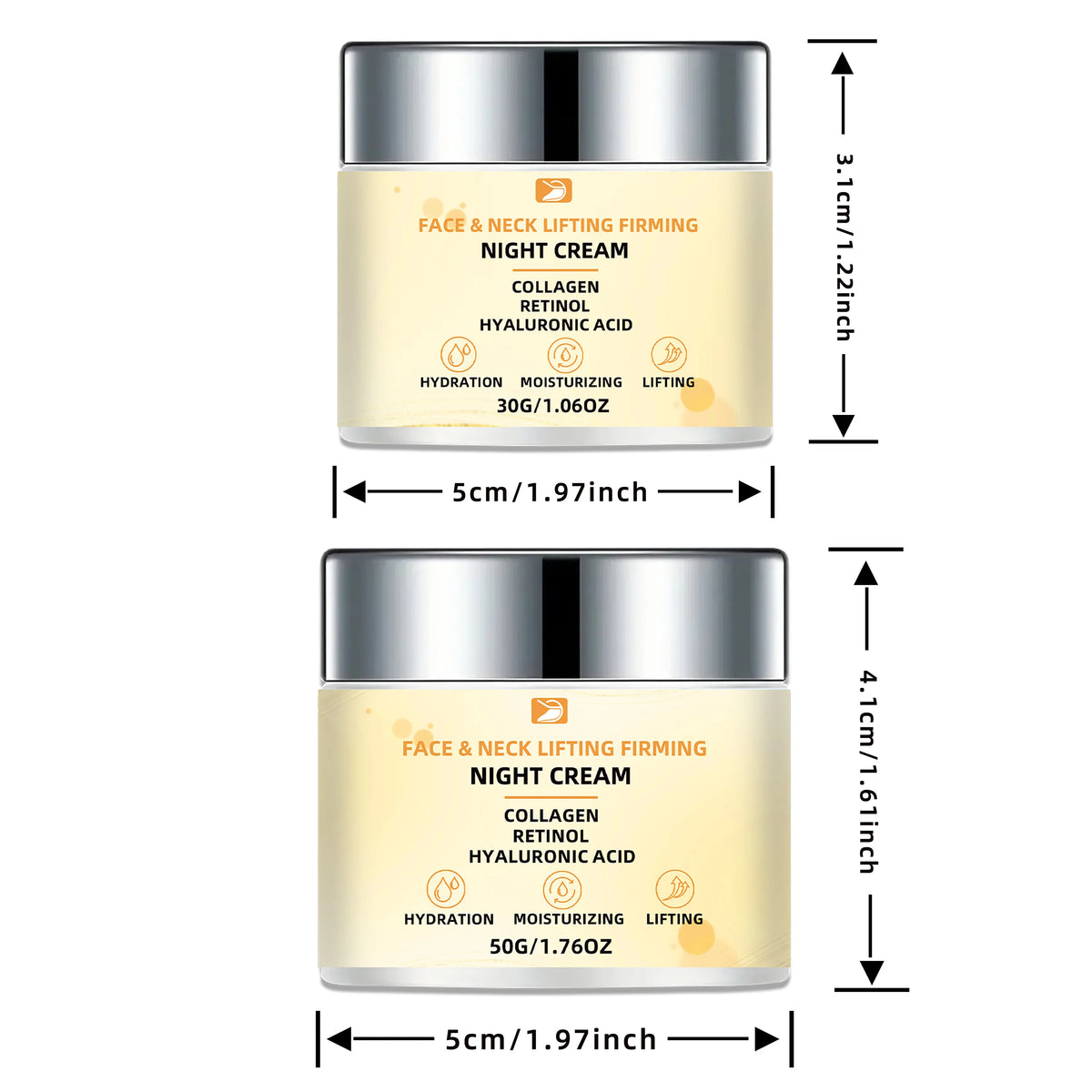 Face & Neck Lifting Firming Night Cream: Firms Face & Neck, Hydrates & Smooths Light Skin. Non-Greasy, Skincare Lovers' Choice