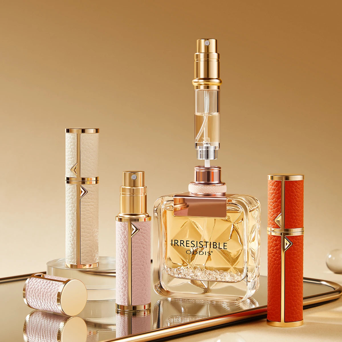5ml PU Leather Mini Perfume Atomizer Bottle Sprayer Suitable for Boarding Tight Sealing Travel Customized Refillable Bottles