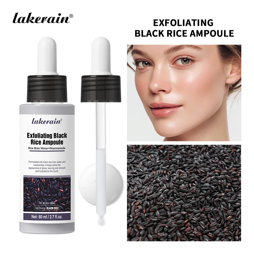 Gentle Rice Exfoliation Brightened-Looking Effect Long-lasting Hydrating Gentle Cleaning Soothing Skin Exfoliant Rice Ampoule