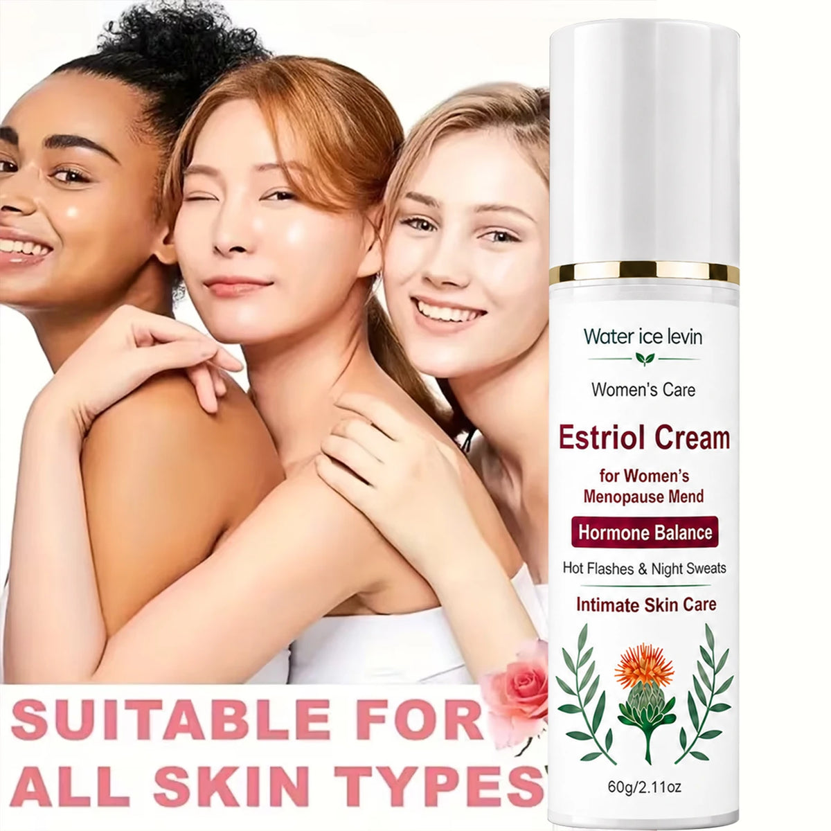 Water ice levin Moisturizing Estriol Cream 60g For Women Intimate Skin Care Hydrating Firming Body Skin Cream