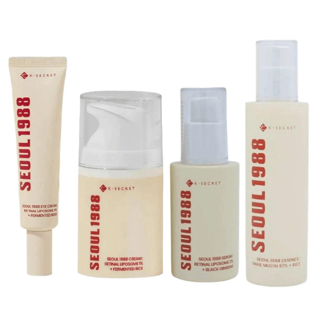 Seoul 1988 Retinol Eye Firming Cream Rice Essence Toner Set Natural Antioxidant Ingredients Suitable for Sensitive Skin