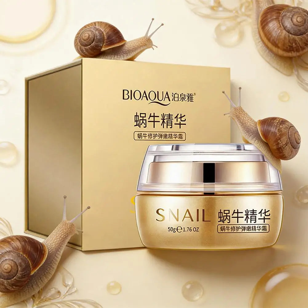 50g Snail Recovery Cream,Snail Mucin Facial Moisturizer for Hydrated, Supple Smooth-Feeling Skin, Lightweight Daily Face Cream