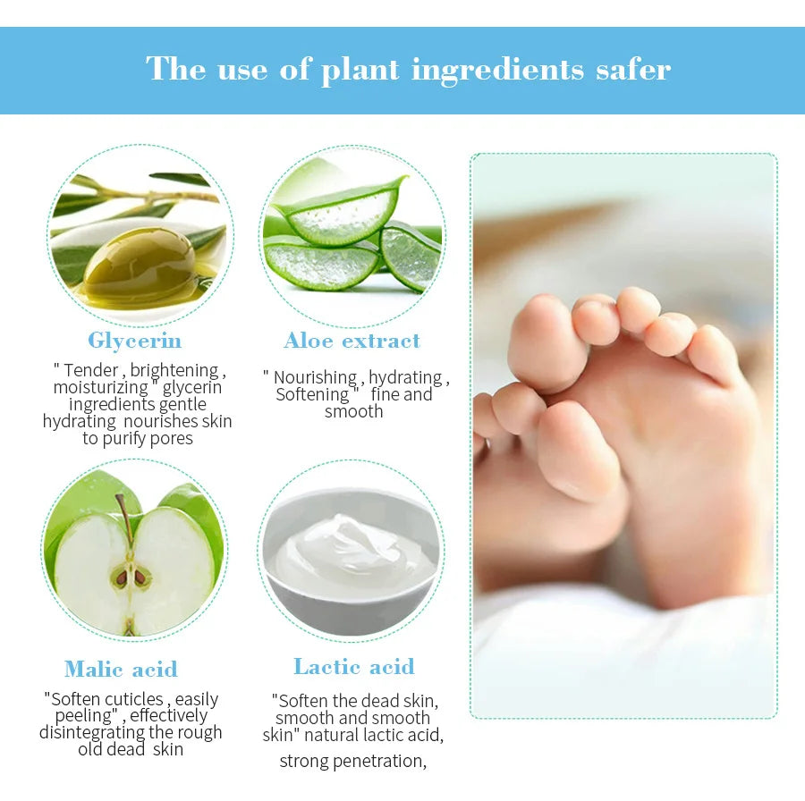 1 Pag = 1 Pair Honey Foot Mask For Remove Dead Skin Calluses Exfoliating Foot Mask Feet Cream Whitening Foot Spa Skin Care Tool
