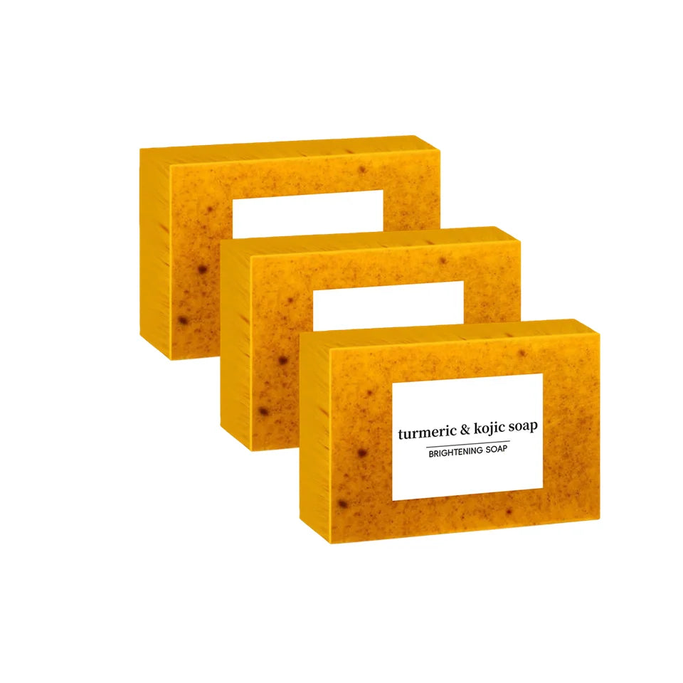1/3/5Pcs Turmeric Kojic Acid Handmade Soap Scrub for Exfoliation, Moisturizing, Deep Cleansing, Spot Removal, Acne Removal