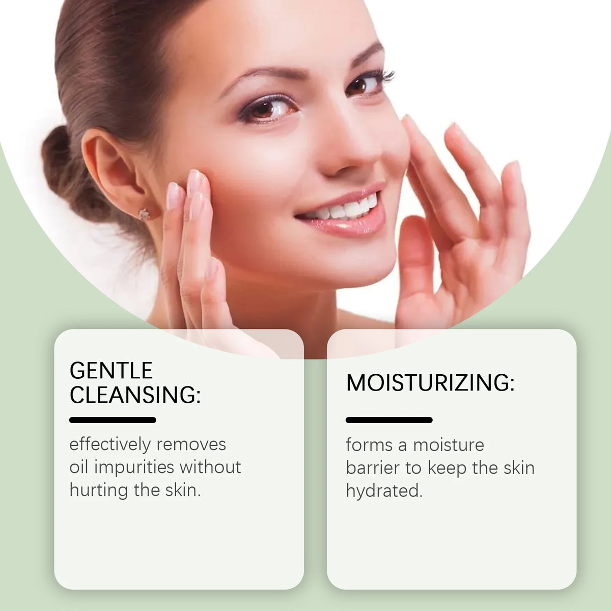 Hyaluronic Acid Face Cleanser Gel for Sensitive Skin Deep Pore Cleansing Makeup Remover Moisturizing Non Drying Formula 100ml