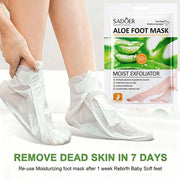 1/2/3Packs Aloe Vera Foot Mask Peeling for Legs Feet Mask Scrub Exfoliating Mask Anti Crack Heel Remove Skin Foot Mask Foot Care