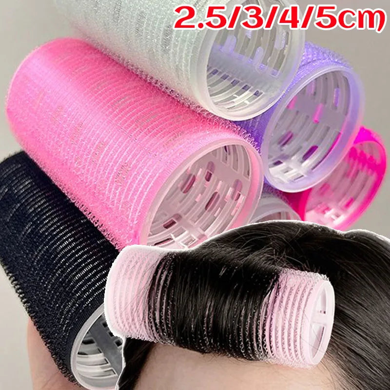 Self-Adhesive Hair Rollers Portable Lazy DIY Magic Styling Tools Home Use Pink Hair Roller Bang Beauty Braiders Hairdressing