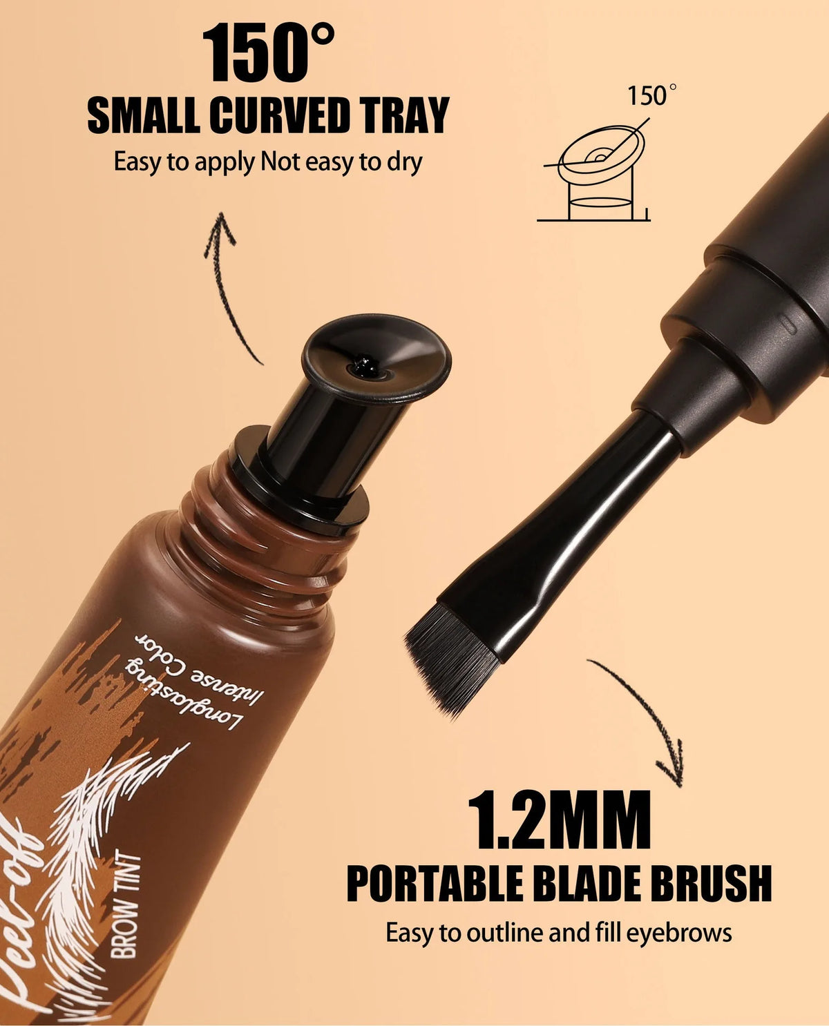5 Colors Peel Off Eyebrow Gel Semi Permanent Brow Tint Waterproof Lasting Tattoo Peel Off Eyebrow Gel Tint Natural Brows Makeup