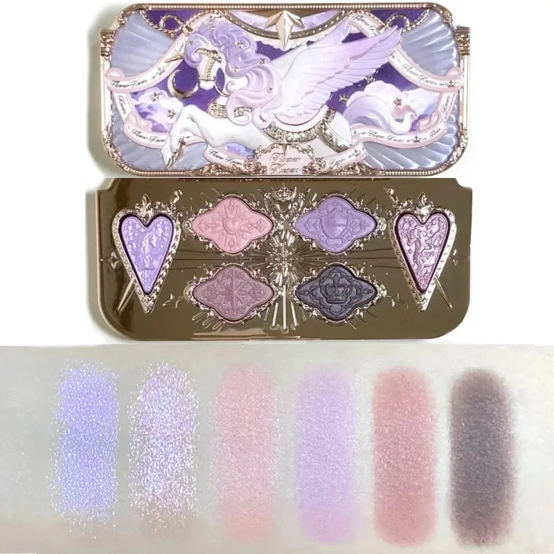Flower Knows Moonlight Mermaid Eyeshadow Delicate Matte Glow Shimmer Chameleon Waterproof 5 Color Glitter Eye Shadow Palette