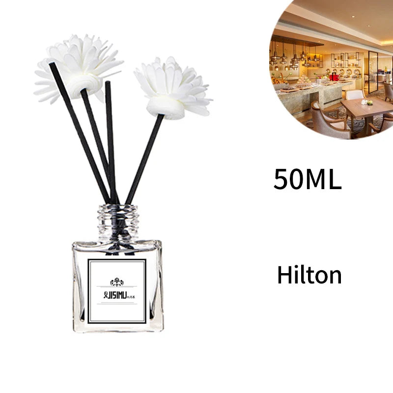 50ml Flameless Home Fragrance Room Perfume Liquid Air Freshener Reed Diffuser Home Decor Square Bottle Aromatherapy Diffuser