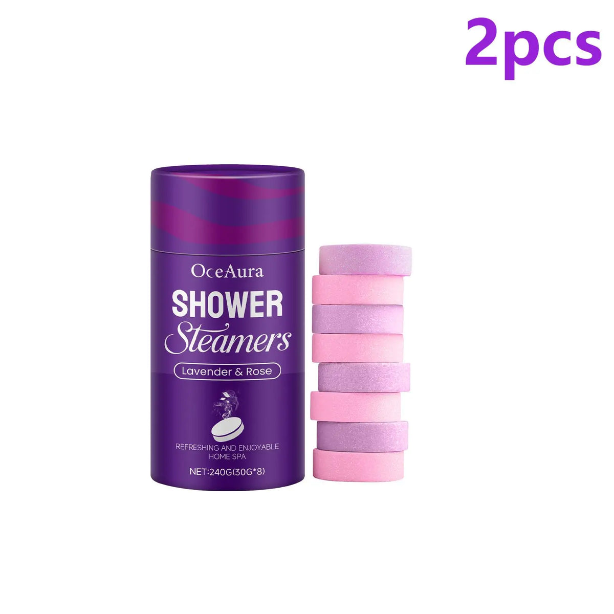 OceAura Shower Steamers Aromatherapy Home Spa Lavender Rose Relax Body Mental Relaxation Bath Products Shower Steamers Tablets
