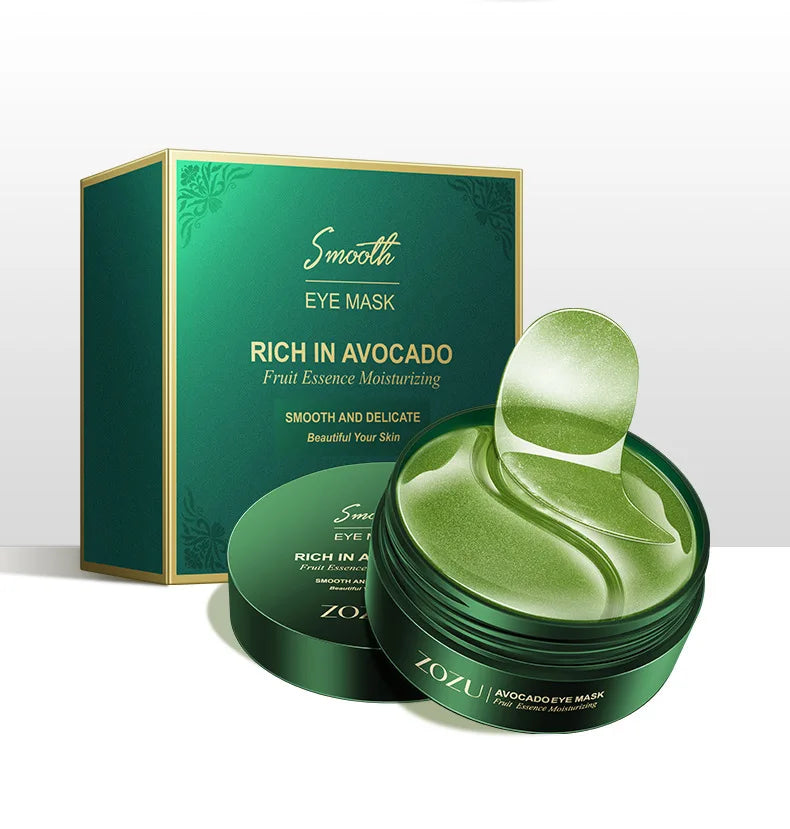 60pcs/120pcs Avocado Golden Collagen Eye Mask Anti Dark Circles Removal Eye Bags Moisturizing Firming Eye Patches Skin Care
