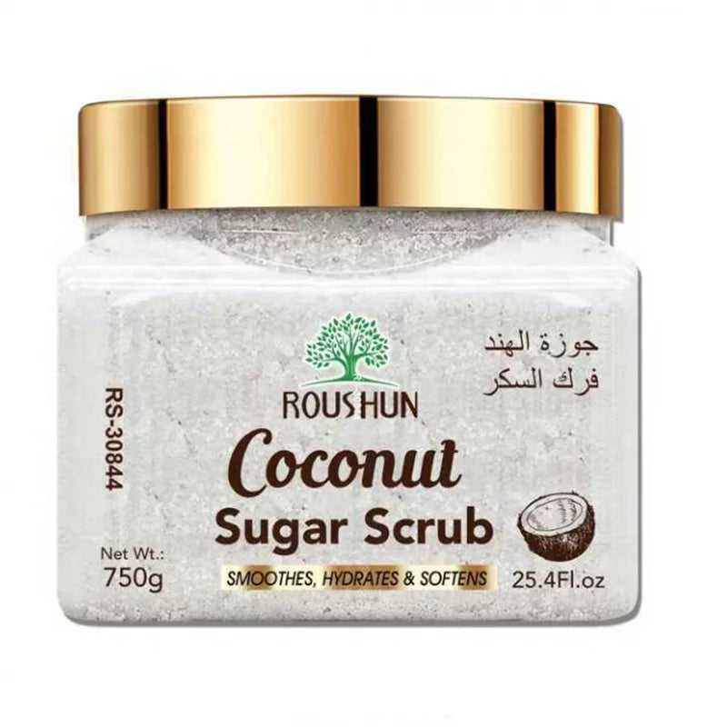 ROUSHUN Coconut Sugar Scrub Large Capacity Family Pack Body Scrub Gentle Deep Cleansing Skin