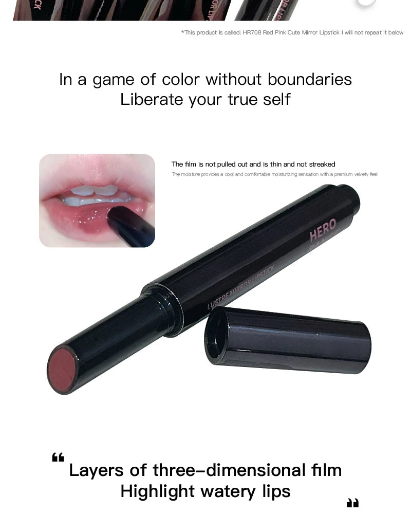 Mirror Lipstick Has A Smooth Texture Rich Color And Film Forming That Won't Dry Out Or Get Stuck Moisturizing And Pouty Lips
