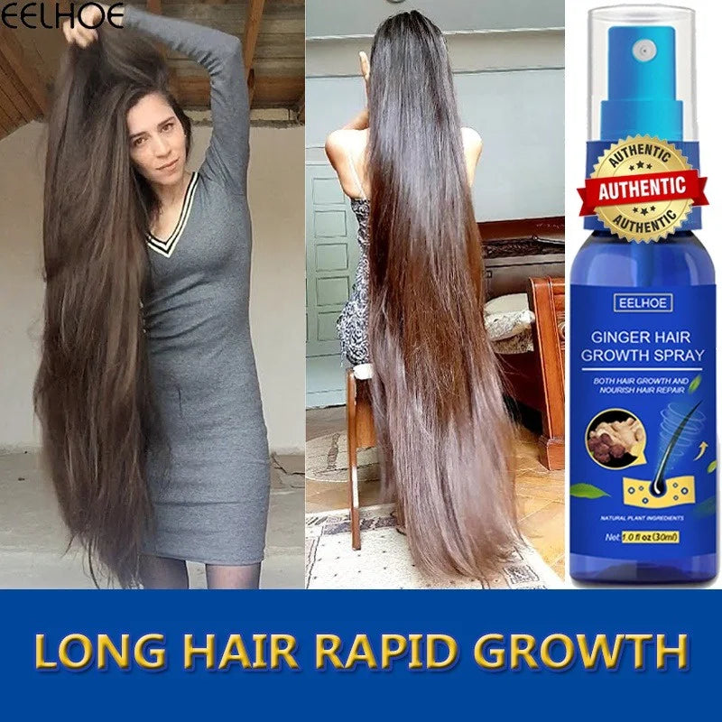 Ginger Hair Growth spray Anti Hair Fall Hair Loss Treatment Growth Essence Oil for Men Women