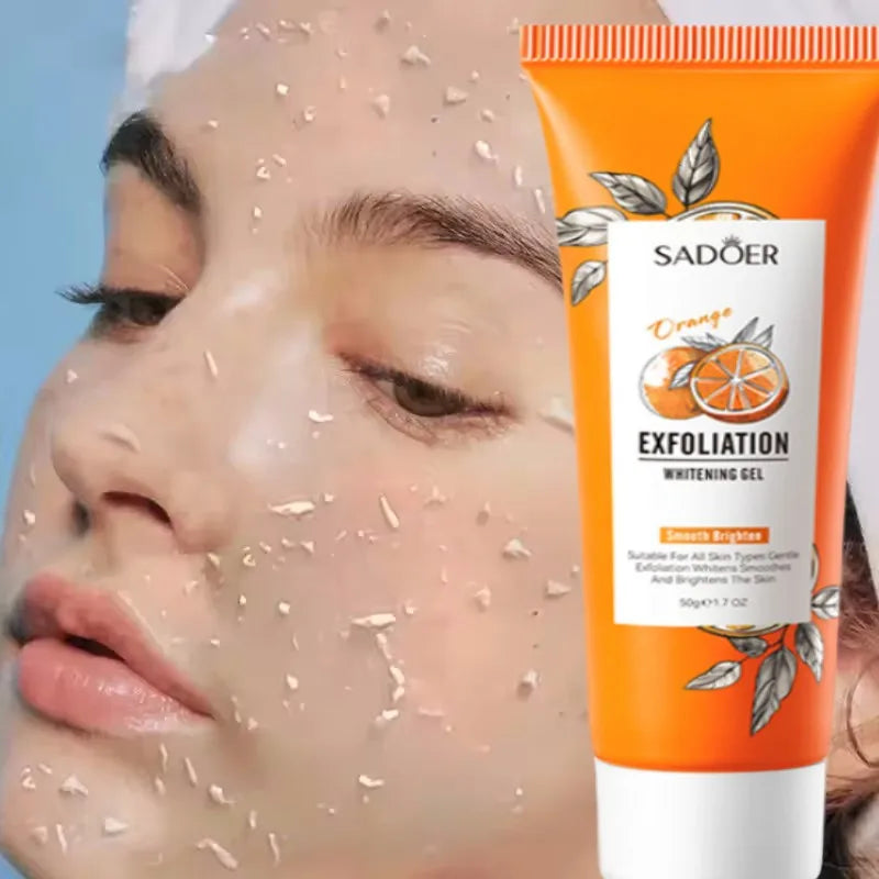 Orange Exfoliating Peeling Gel Facial Scrub Moisturizing Nourish Repair Scrubs Blackhead Removal Face Cleanser Korean Cosmetics