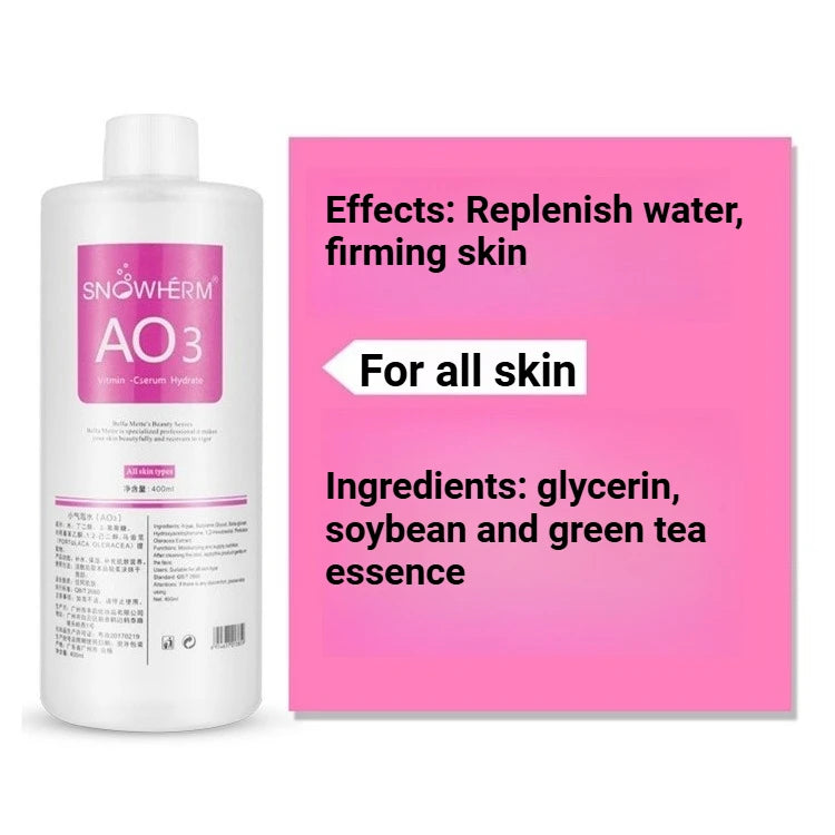 400ml AS1 SA2 AO3 Aqua Peel Solution for Facial Machine Skin Deep Cleaning with Replenish Water & Exfoliating Face Serum