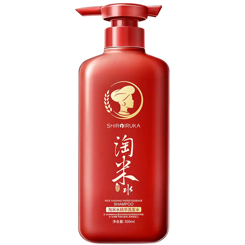 500ml Ginseng Ganoderma Lucidum Ginger Rice Washing Water Shampoo Supple Deep Cleansing Fluffy Refreshing Anti-loss