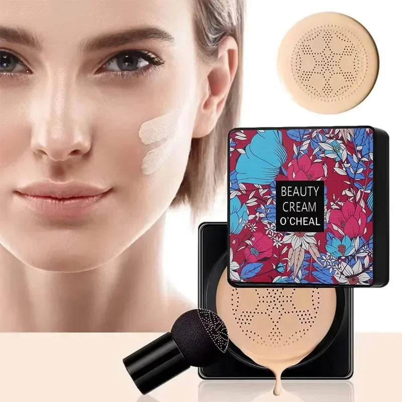 Mushroom Head Air Cushion CC Cream Foundation Concealer Oil-control BB Cream Whitening Face Base Makeup Cosmetics Moisturizing