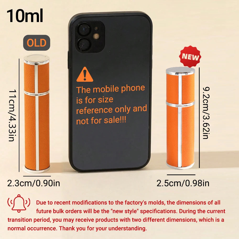 1PC Leakproof 10ml Travel Perfume Atomizer - Portable, Replenishable mini Cologne Dispenser, Glass Inner Bottle