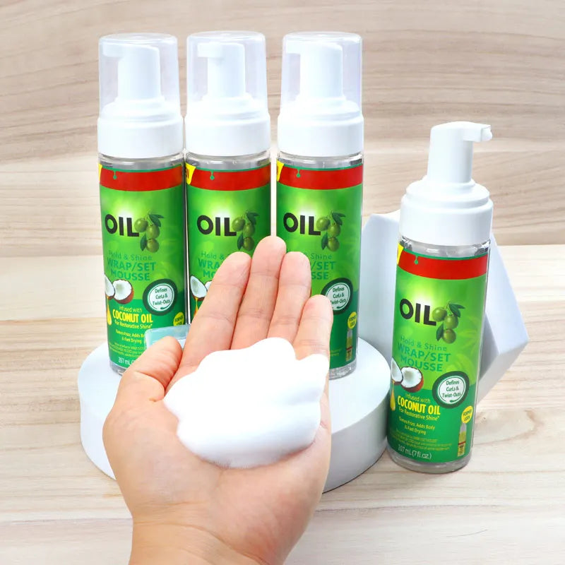 Wrap Foam Wrapping Lotion Hair Mousse Strong Hold Setting Lotion Hair Moisturizing Curl Mousse Natural Hair Hold & Shine Mousse