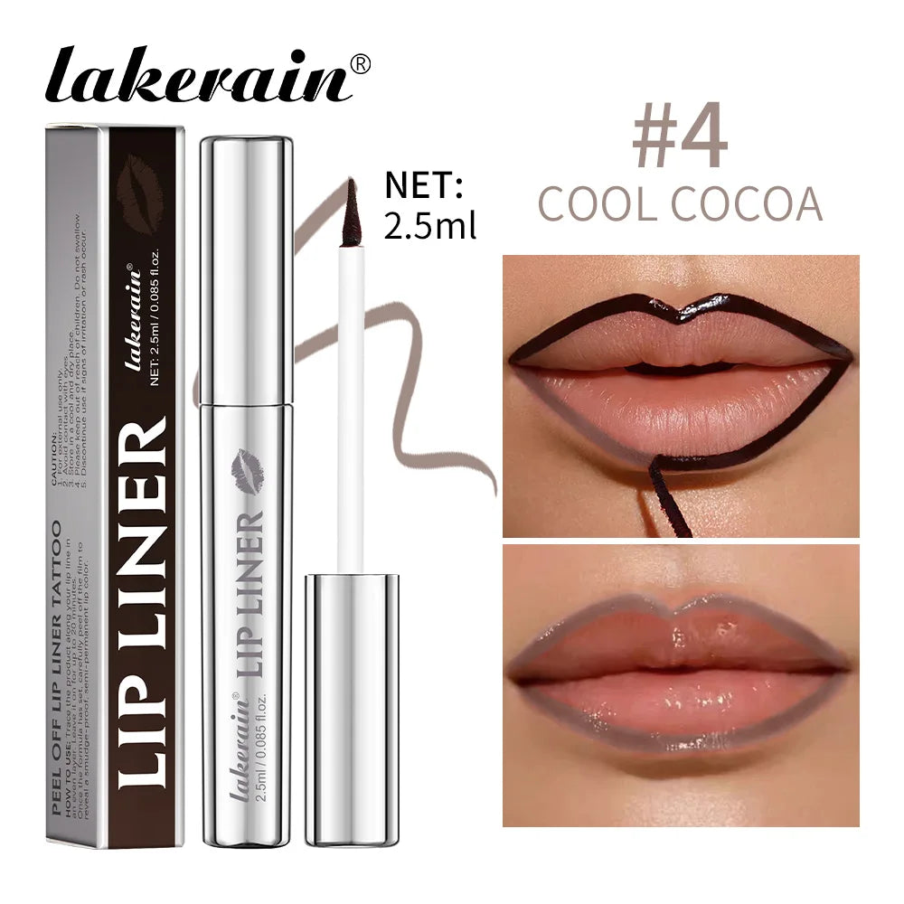 Lip Liner Pencil Peel Off Lip Stain Tattoo Long Wearing Matte Waterproof Smudge Proof Transfer Proof Lip Cosmetic For All Day