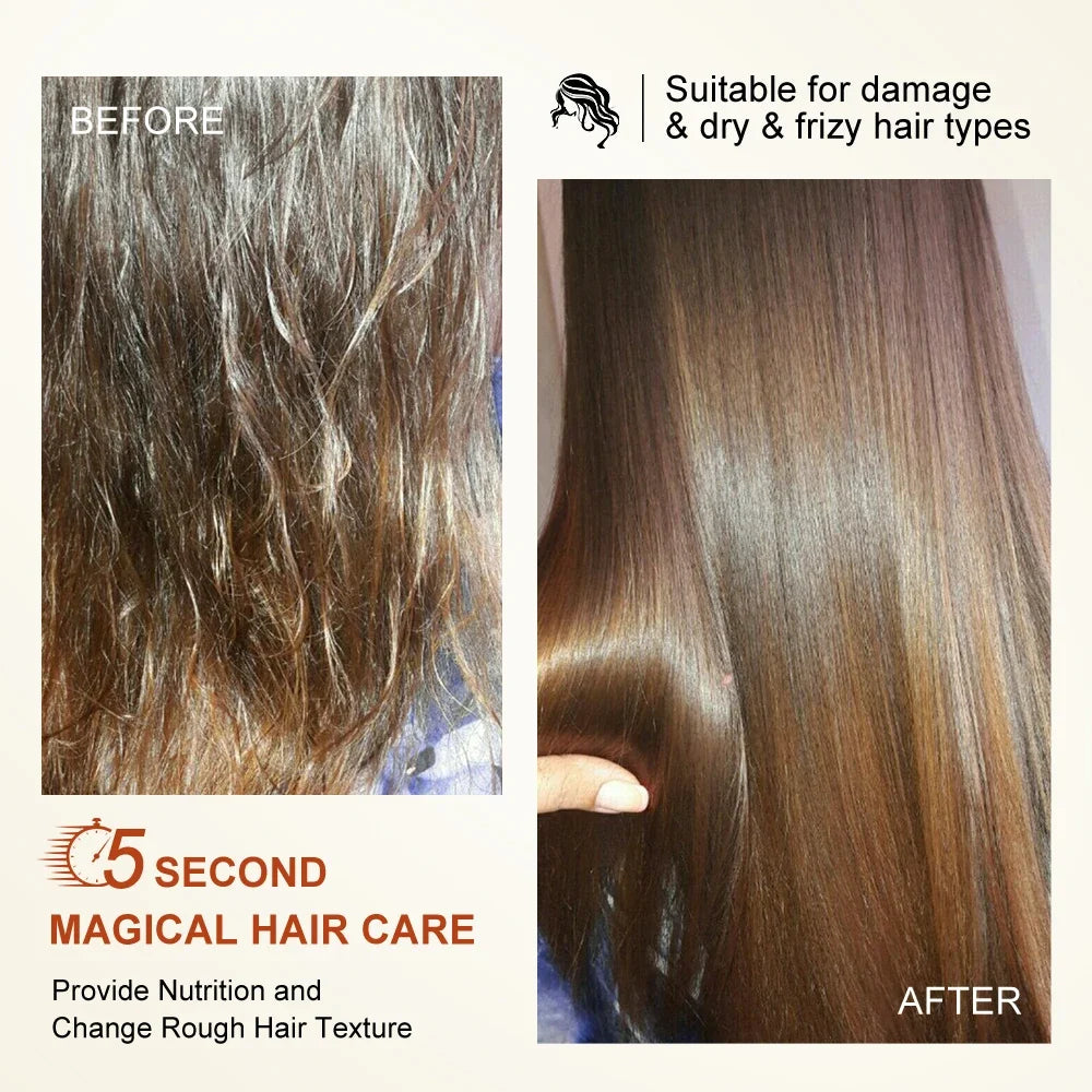 PURC 5s Magical Hair Mask Keratin Treatment Quick Smoothing Perm,Frizz Dry Damage Repairing Cream Restore Soft Masks Hair Care