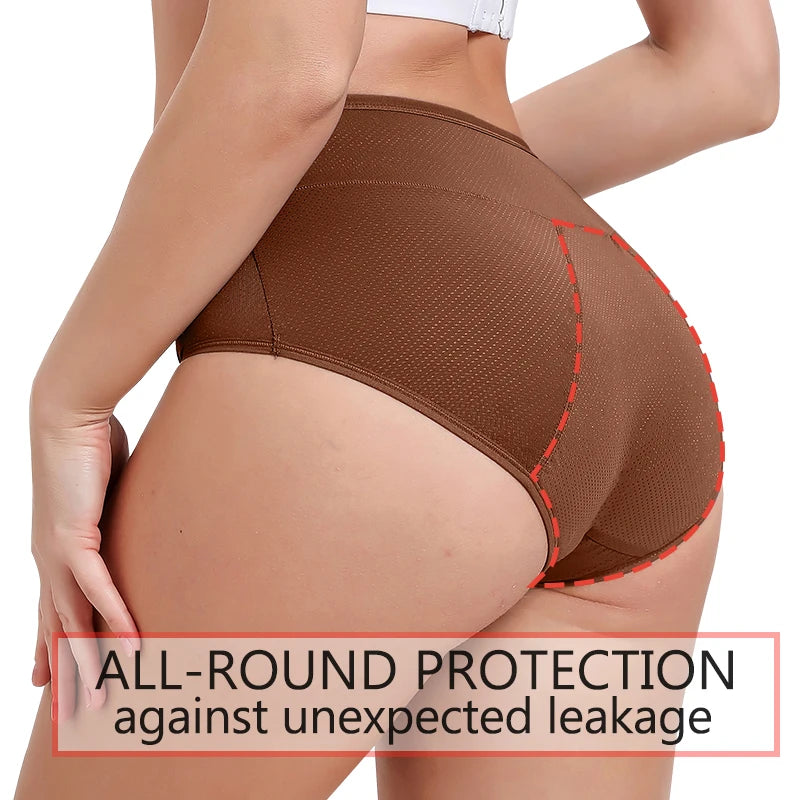 3 Layers Menstrual Panties Absorption Maternity Physiological Incontinence Breathable Briefs Waterproof Period Women Underwear