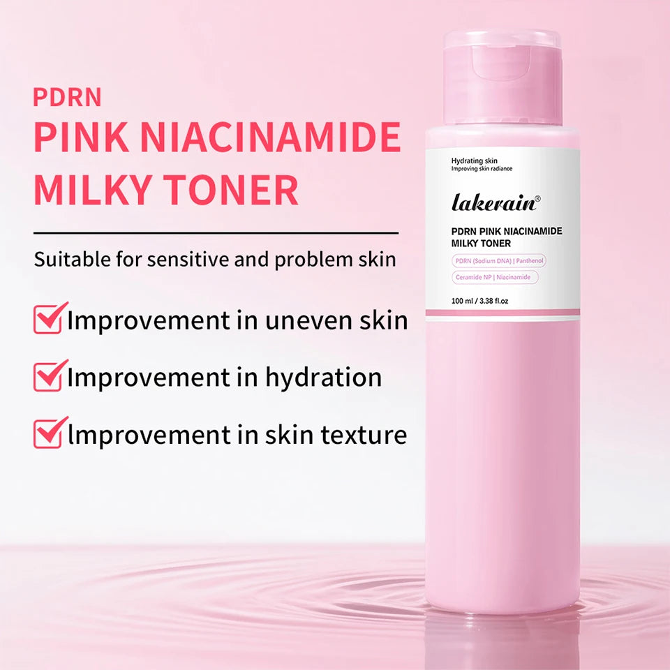 100ml PDRN Niacinamide Essence Toner For Glowing Skin Soothing Moisturizer Deep Nourishing Brightening Facial Water Lotion
