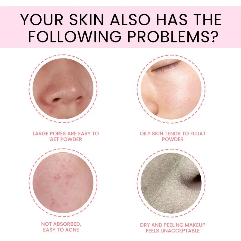 CC Foundation Cream Natural Moisturizing Waterproof Brightening Foundation Concealer Coverage Blemish Oil-control Lasting Makeup