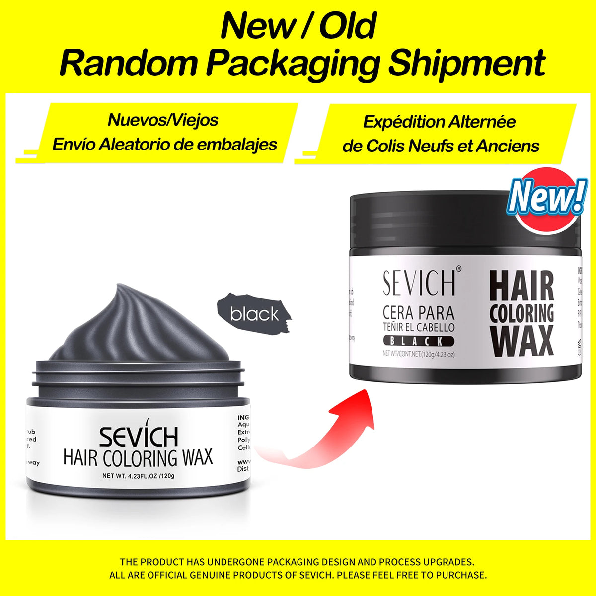 SEVICH 120g Hair Colour Wax Easy To Wash DIY Hairs Dyed Mud Dye for Eyebrow Beards Coloring Styling Temporary Hair Colour Cream