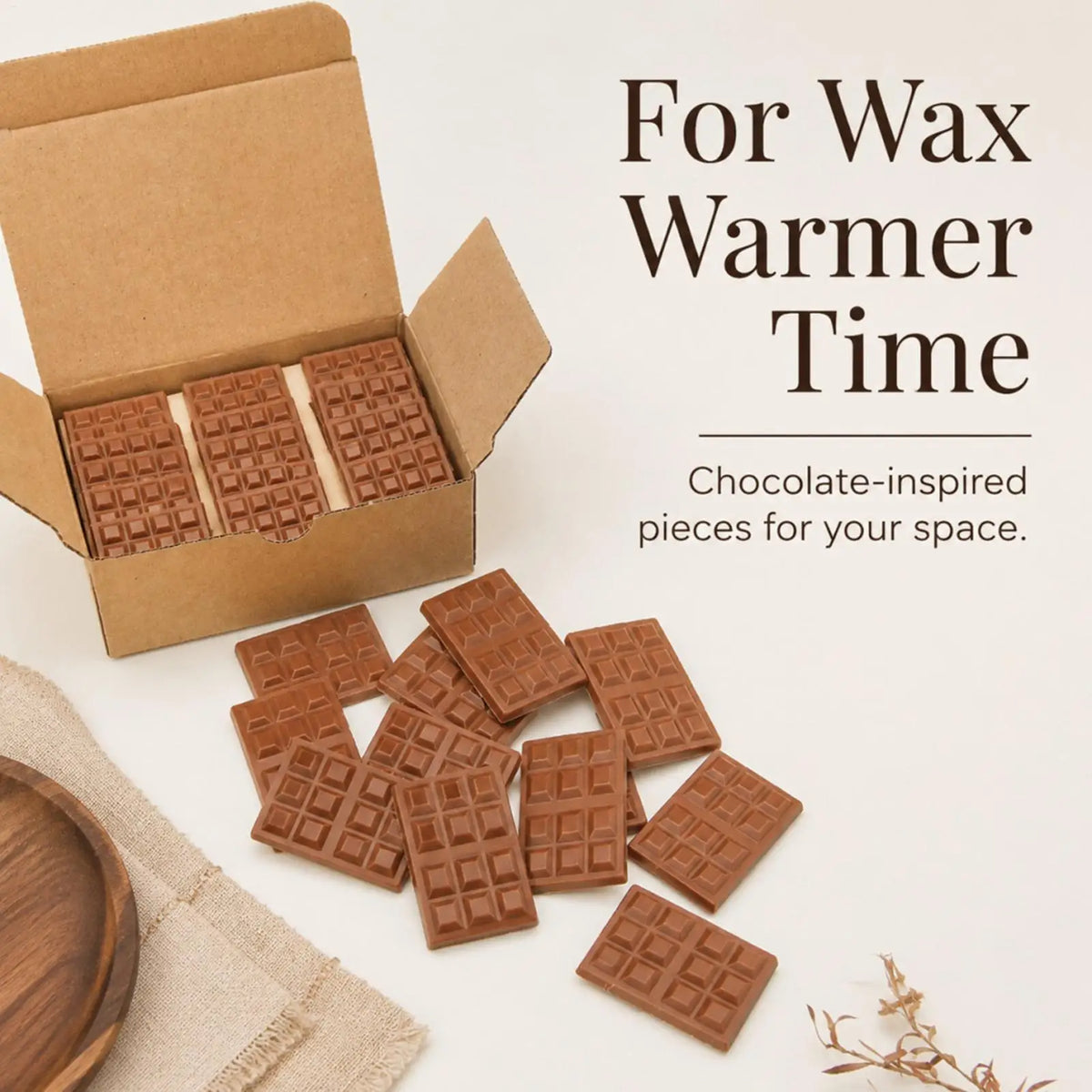 Strong Scent Wax Melts Chocolate Shape, Long Lasting Scented Wax Cubes for Home Fragrance, Bedroom Living Room Decor Gift