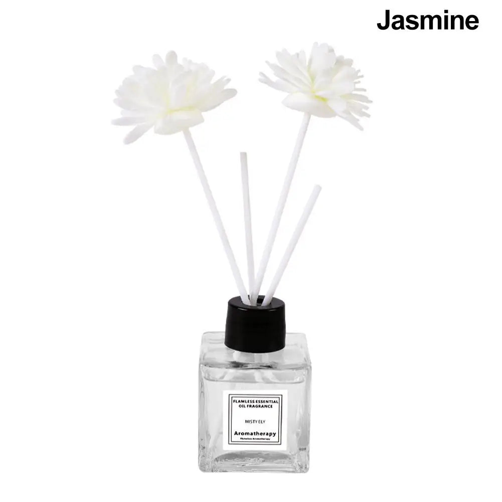 50ml Natural Essential Oil Air Freshener Flameless Home Fragrance Aromatherapy Oil with Reed Diffuser Stick Liquid Air Freshener
