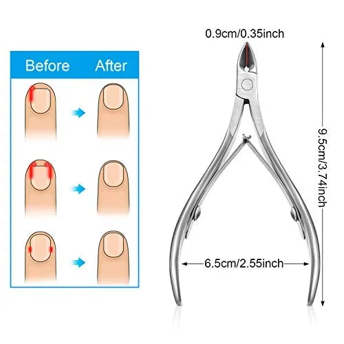 Professional Cuticle Cutter Nail Nippers Scissors Manicure Pusher Pedicure Tong Dead Skin Remover Nail Cuticle Regrowth Tool